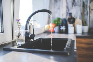 water coming out of a running tap